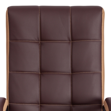 Кресло Tetchair TRENDY 22 кож/зам/ткань, коричневый/бронзовый, 36-36/21