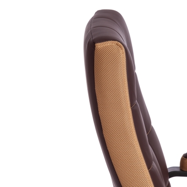 Кресло Tetchair TRENDY 22 кож/зам/ткань, коричневый/бронзовый, 36-36/21