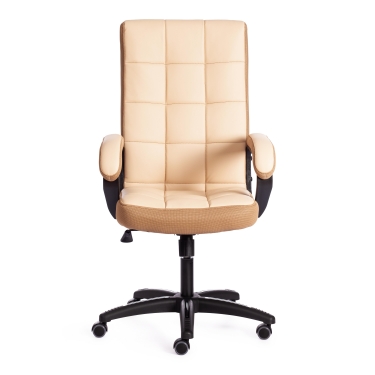 Кресло Tetchair TRENDY 22 кож/зам/ткань, бежевый/бронзовый, 36-34/21