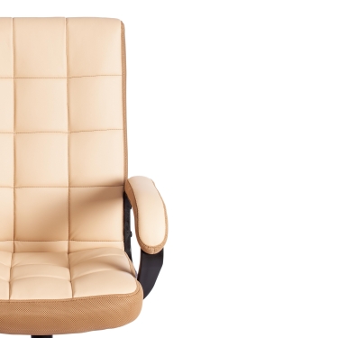 Кресло Tetchair TRENDY 22 кож/зам/ткань, бежевый/бронзовый, 36-34/21