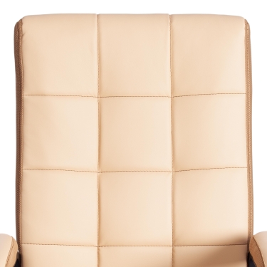 Кресло Tetchair TRENDY 22 кож/зам/ткань, бежевый/бронзовый, 36-34/21