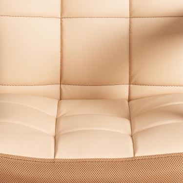 Кресло Tetchair TRENDY 22 кож/зам/ткань, бежевый/бронзовый, 36-34/21