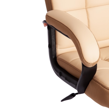 Кресло Tetchair TRENDY 22 кож/зам/ткань, бежевый/бронзовый, 36-34/21