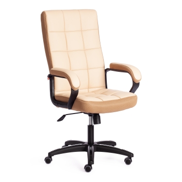 Кресло Tetchair TRENDY 22 кож/зам/ткань, бежевый/бронзовый, 36-34/21