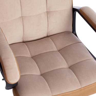 Кресло Tetchair TRENDY 22 флок/ткань, бежевый/бронза, 7/TW-21