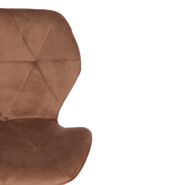 Офисное кресло Recaro mod.007 металл, вельвет, 45x74+10см, коричневый HLR11