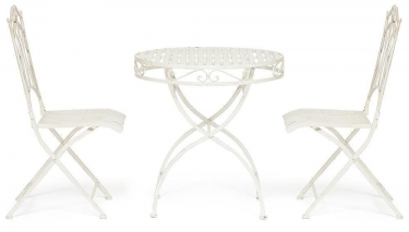Комплект Tetchair стол + 2 стула Secret de Maison PALLADIO mod. PL08-8668/8669 белый антик antique white