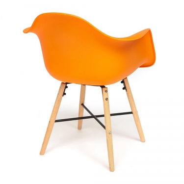 Кресло CINDY EAMES mod. 919 Оранжевый/orange with natural legs