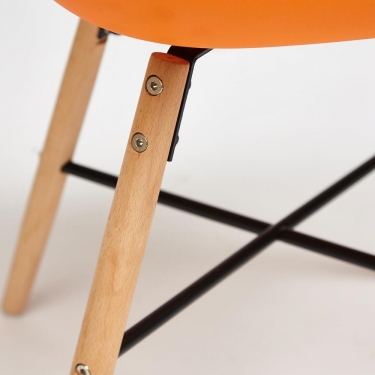 Кресло CINDY EAMES mod. 919 Оранжевый/orange with natural legs