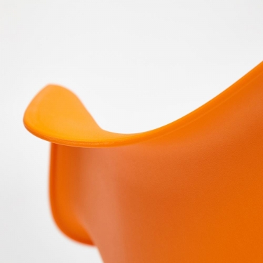 Кресло CINDY EAMES mod. 919 Оранжевый/orange with natural legs