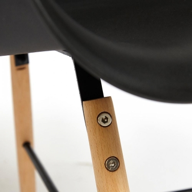 Кресло CINDY EAMES mod. 919 Черный/black with natural legs