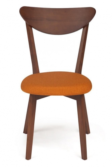 Стул Tetchair Maxi Макси мягкое сиденье/ цвет сиденья - Оранжевый, каркас бук коричневый