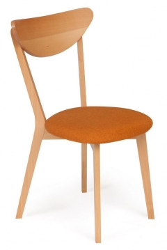 Стул Tetchair Maxi Макси мягкое сиденье/ цвет сиденья - Оранжевый, каркас натуральный (бук )