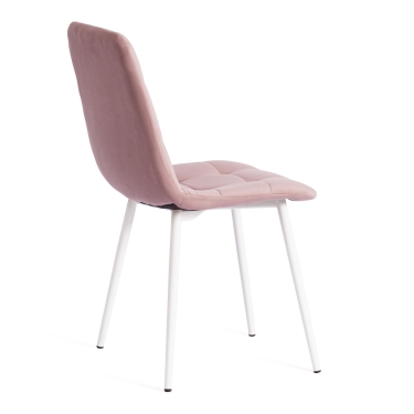 Стул Tetchair CHILLY MAX велюр пыльно-розовый, белые ножки