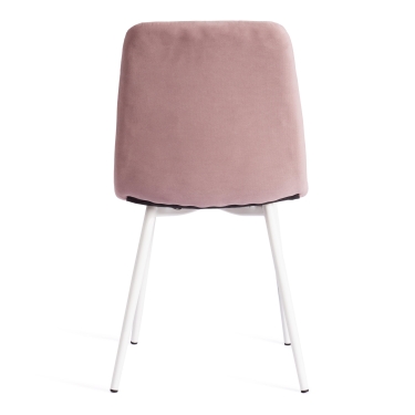 Стул Tetchair CHILLY MAX велюр пыльно-розовый, белые ножки