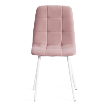 Стул Tetchair CHILLY MAX велюр пыльно-розовый, белые ножки