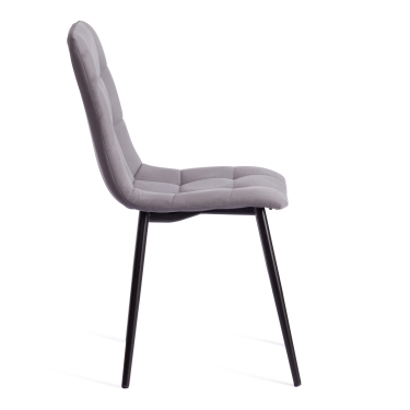 Стул Tetchair CHILLY MAX, велюр темно-серый, черные ножки