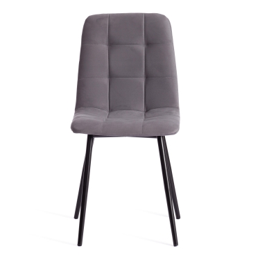 Стул Tetchair CHILLY MAX, велюр темно-серый, черные ножки