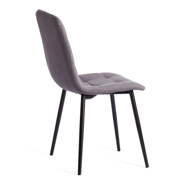 Стул Tetchair CHILLY MAX, велюр темно-серый, черные ножки