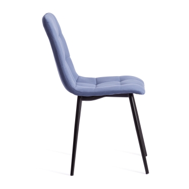 Стул Tetchair CHILLY MAX, велюр серо-голубой, черные ножки