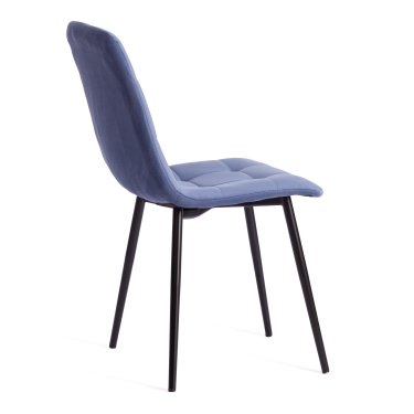 Стул Tetchair CHILLY MAX, велюр серо-голубой, черные ножки