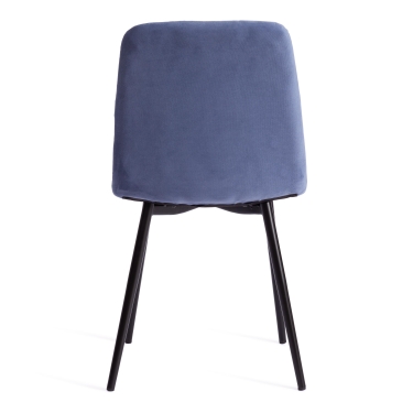 Стул Tetchair CHILLY MAX, велюр серо-голубой, черные ножки