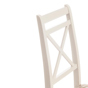 Стул Tetchair Picasso PC-SC Дерево гевея Ivory White (слоновая кость) / Ткань клетка мелкая