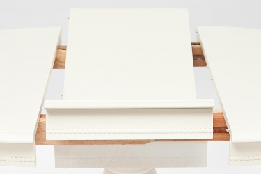 Стол обеденный BEATRICE NEW Беатриче New дерево гевея/мдф, Dia 90+35x76 cm, pure white 402