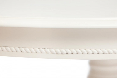 Стол обеденный LORENZO Лоренцо дерево гевея/мдф, 160+46x107x76 cm, pure white 402