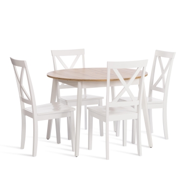 Стул Tetchair Golfi Гольфи, Дерево гевея / Мдф,  Pure White