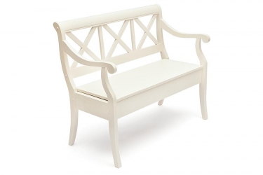 Скамейка ALBIZZI Альбицци дерево гевея/мдф, 108х57х89 см, pure white 402