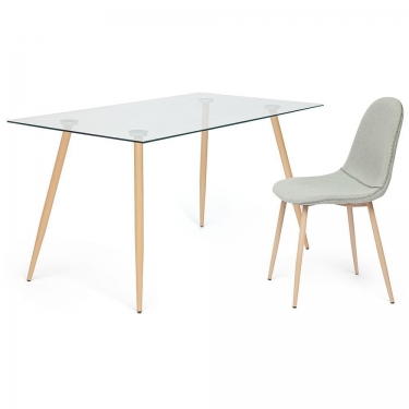 Стол Tetchair SOPHIA mod. 5003 Металл бук / Стекло прозрачное