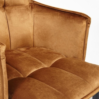 Кресло SASKIA mod. 8283 металл/ткань, 55 х 61 х 85см, коричневый G-062-61/черный