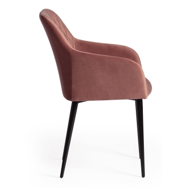 Кресло Tetchair BREMO mod. 708 ткань/металл, коралловый barkhat 15 /черный