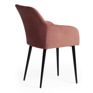 Кресло Tetchair BREMO mod. 708 ткань/металл, коралловый barkhat 15 /черный