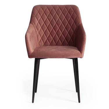 Кресло Tetchair BREMO mod. 708 ткань/металл, коралловый barkhat 15 /черный