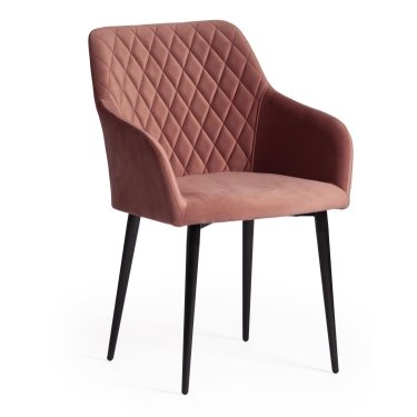 Кресло Tetchair BREMO mod. 708 ткань/металл, коралловый barkhat 15 /черный