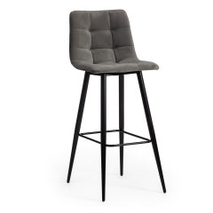 Стул барный Tetchair CHILLY mod.7095б ткань/металл, серый barkhat 26