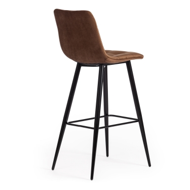Стул Tetchair барный CHILLY mod.7095б ткань/металл, коричневый barkhat 12