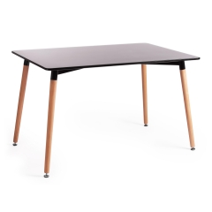 Стол Tetchair JOHN mod. T1001 МДФ/дерево, 80 х 120 х 75 см , Black черный/ Natural натуральный