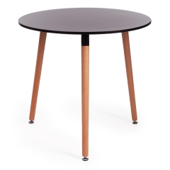 Стол Tetchair MARS mod. T1004 МДФ/дерево, 80 х 80 х 75 см , Black черный/ Natural натуральный