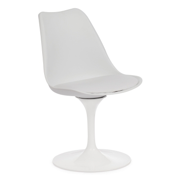 Стул Tetchair TULIP FASHION CHAIR mod.109 Металл / Пластик / PU, белый
