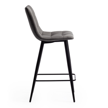 Стул полубарный Tetchair CHILLY mod. 7095пб ткань/металл, серый barkhat 26