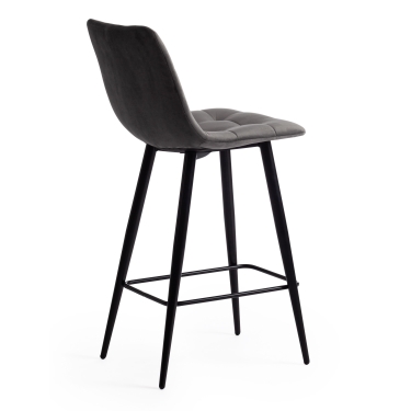 Стул полубарный Tetchair CHILLY mod. 7095пб ткань/металл, серый barkhat 26