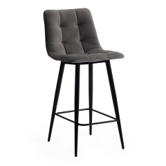 Стул полубарный Tetchair CHILLY mod. 7095пб ткань/металл, серый barkhat 26