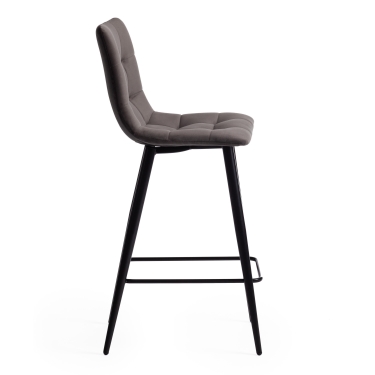 Стул полубарный Tetchair CHILLY mod. 7095пб ткань/металл, темно-серый barkhat 14