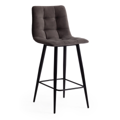 Стул полубарный Tetchair CHILLY mod. 7095пб ткань/металл, темно-серый barkhat 14