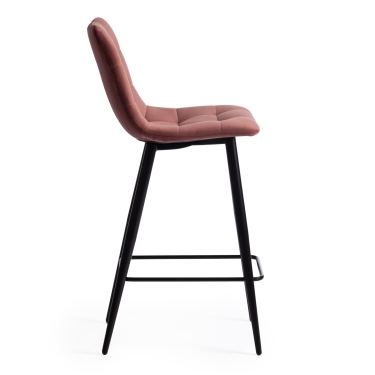 Стул полубарный Tetchair CHILLY mod. 7095пб, ткань/металл, коралловый barkhat 15
