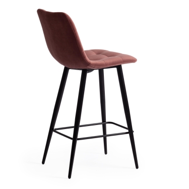 Стул полубарный Tetchair CHILLY mod. 7095пб, ткань/металл, коралловый barkhat 15