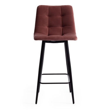 Стул полубарный Tetchair CHILLY mod. 7095пб, ткань/металл, коралловый barkhat 15